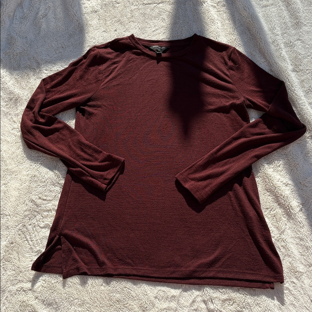 Banana Republic Burgundy Long Sleeve Top